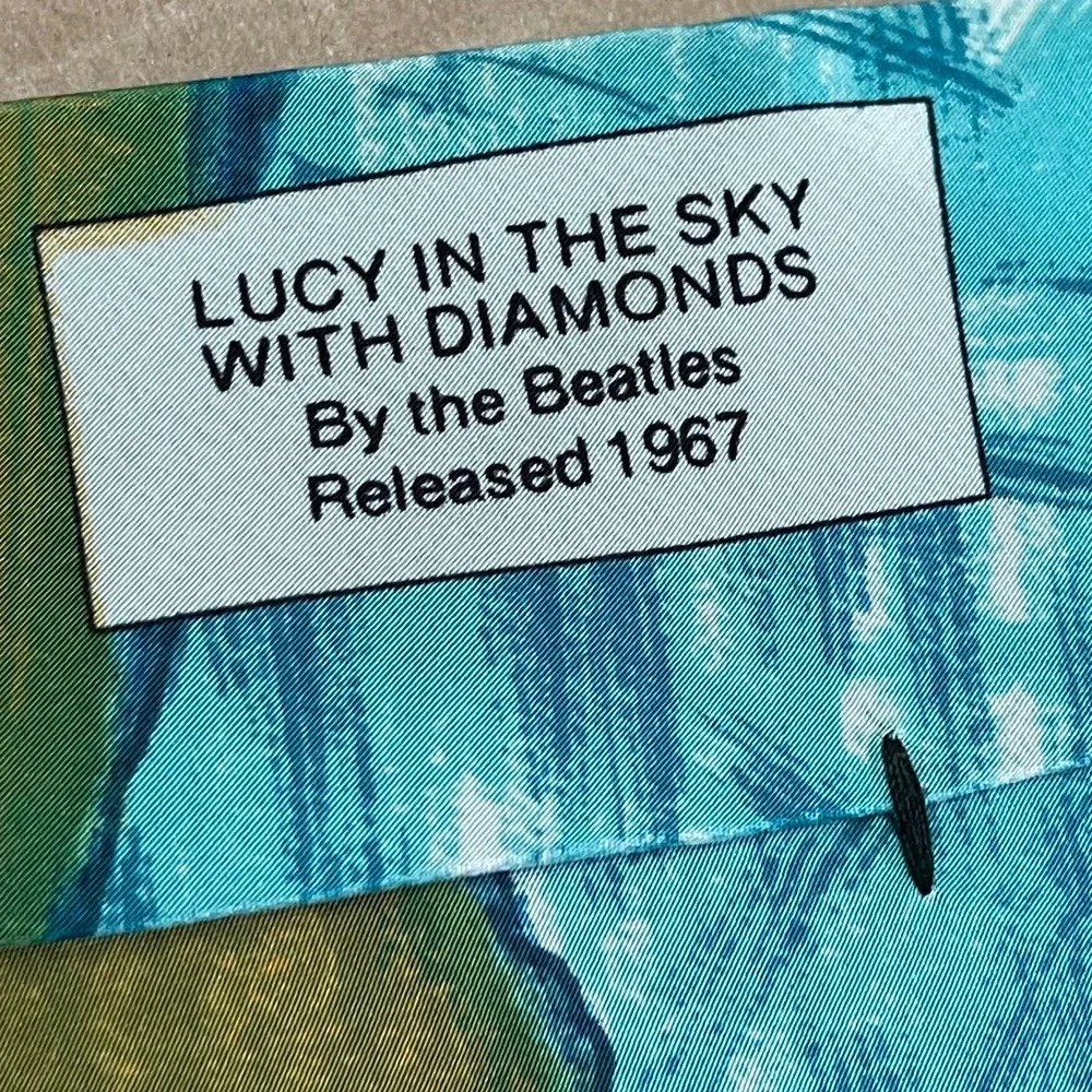 Vintage Beatles Tie Lucy in the Sky with Diamonds 100% Silk Made in the USA 90's
